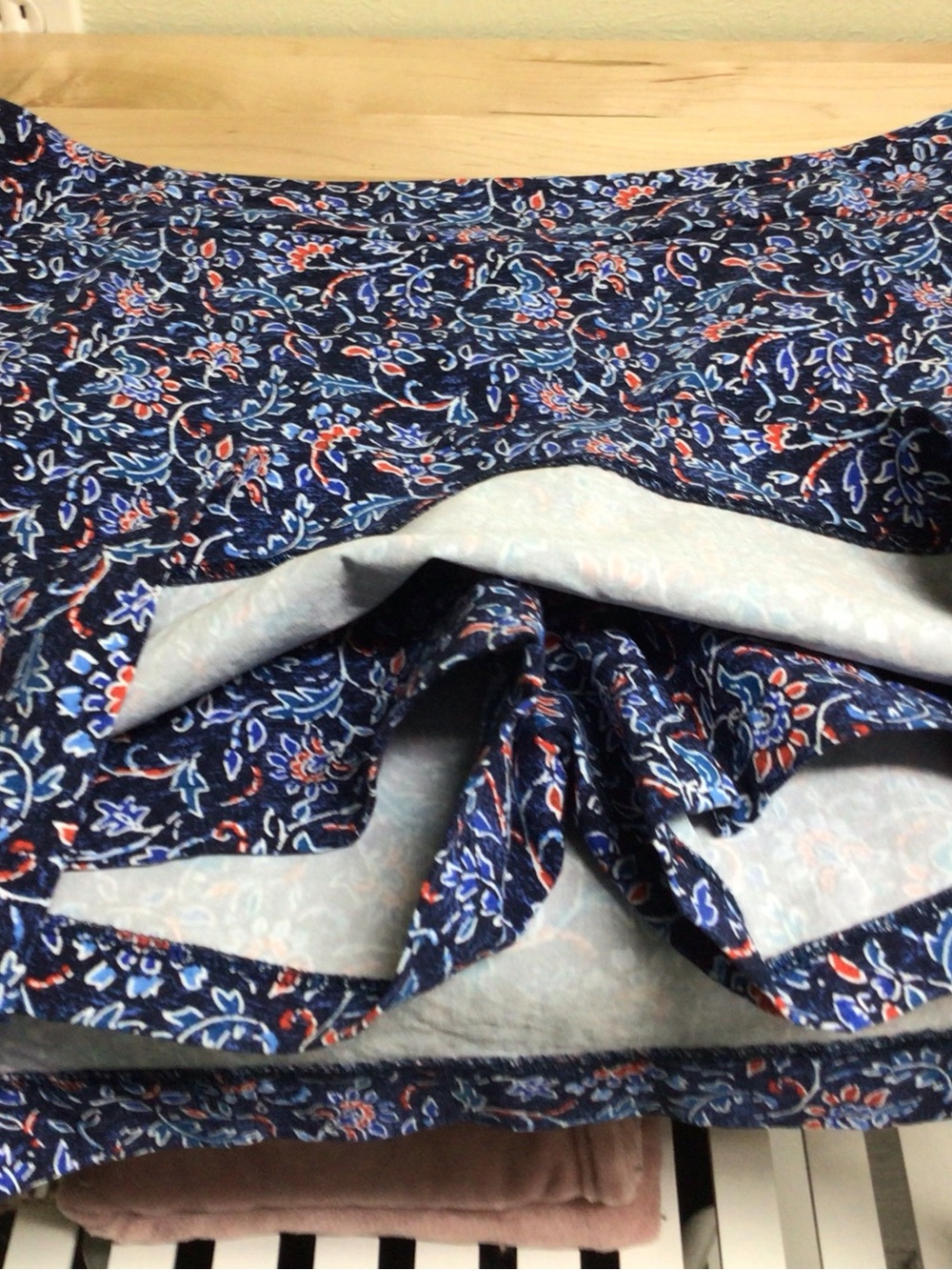 Coral Bay Navy Floral Skort with Blue and Red Accents - Picture 3 of 7
